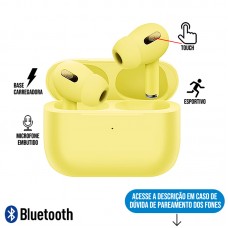 Fone Bluetooth Tom Pastel Inpods 13 - Amarelo Claro